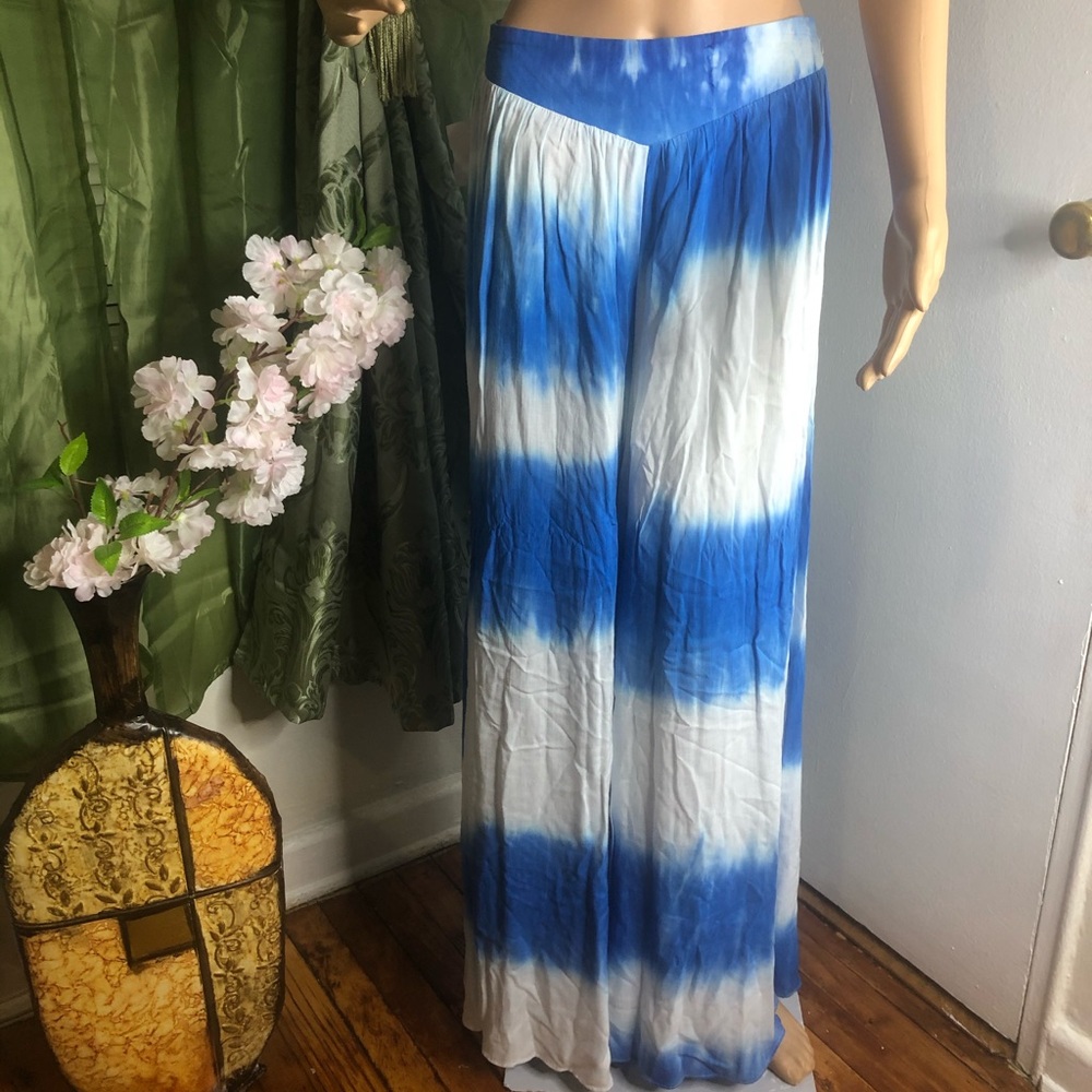 Blue and White Beach Pants